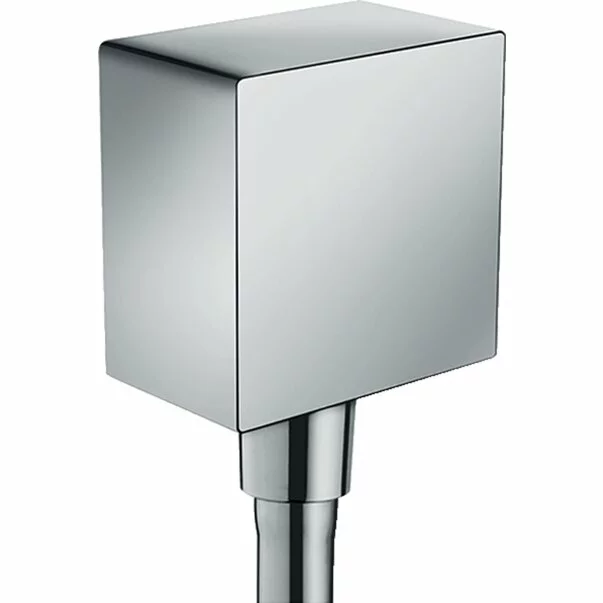 Pare, furtunuri si accesorii - Cot conector dus Hansgrohe FixFit Square crom lucios