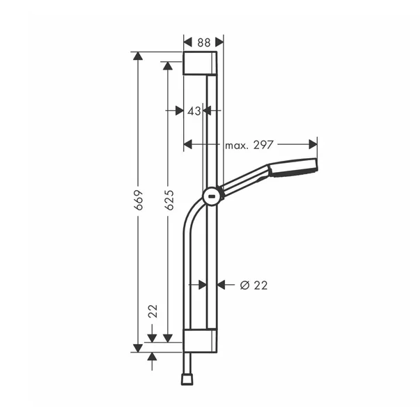Set baterii lavoar, cada si set de dus Hansgrohe Vivenis crom [9]