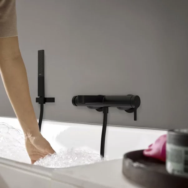 Set baterii lavoar, cada si set de dus Hansgrohe Finoris negru mat [4]