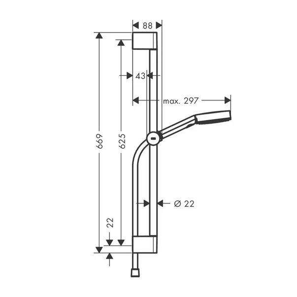 Set baterii lavoar, cada si set de dus Hansgrohe Finoris negru mat [9]