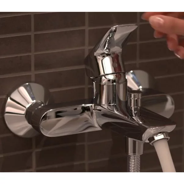 Set baterii lavoar, cada si set de dus Hansgrohe Talis E crom [4]