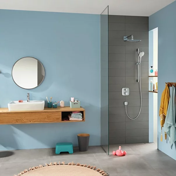 Set baterii lavoar, cada si set de dus Hansgrohe Talis E crom [5]