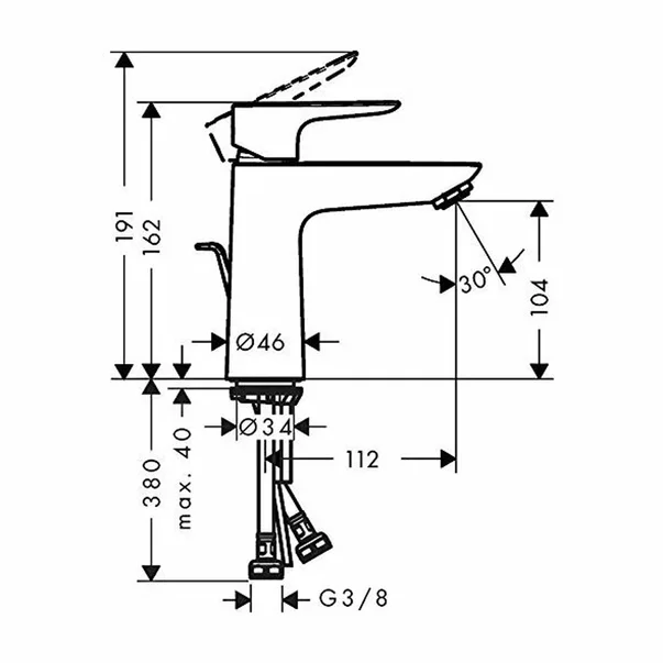 Set baterii lavoar, cada si set de dus Hansgrohe Talis E crom [7]
