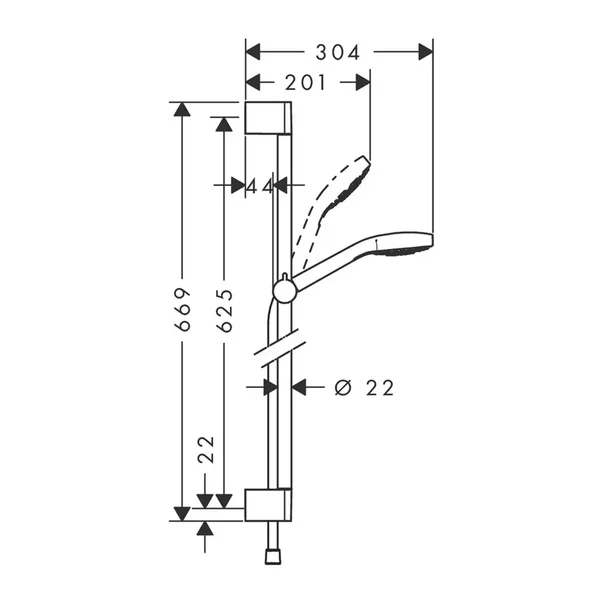 Set baterii lavoar, cada si set de dus Hansgrohe Talis E crom [9]