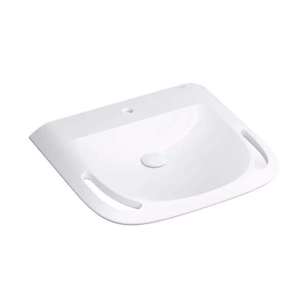 Lavoare - Lavoar suspendat Omnires Hold M+ compozit alb lucios 60x55 cm