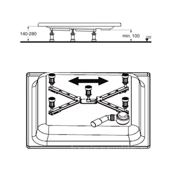 Picioare universale de sustinere cadita dus Ideal Standard Connect Air [2]