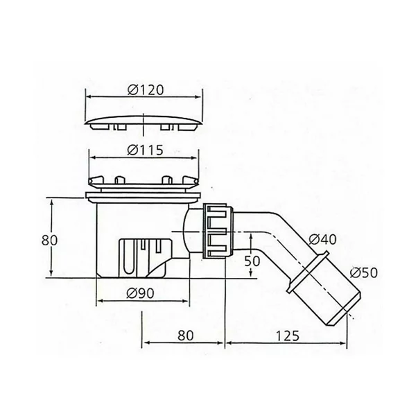 Sifon cadita Ideal Standard Tempoplex crom [3]