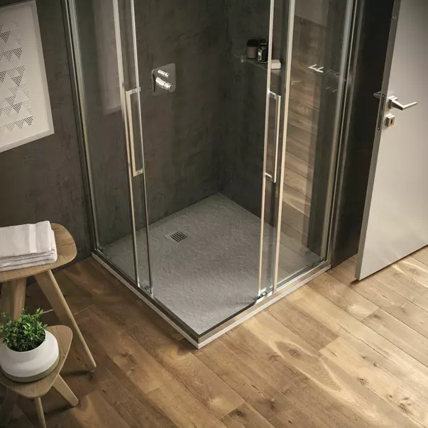 Cadita de dus patrata Ideal Standard Ultra Flat S 100x100 cm gri asfaltic [3]