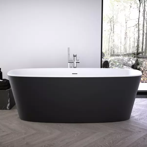 Cada freestanding Ideal Standard Atelier Dea 170x75 cm alb - negru mat [5]