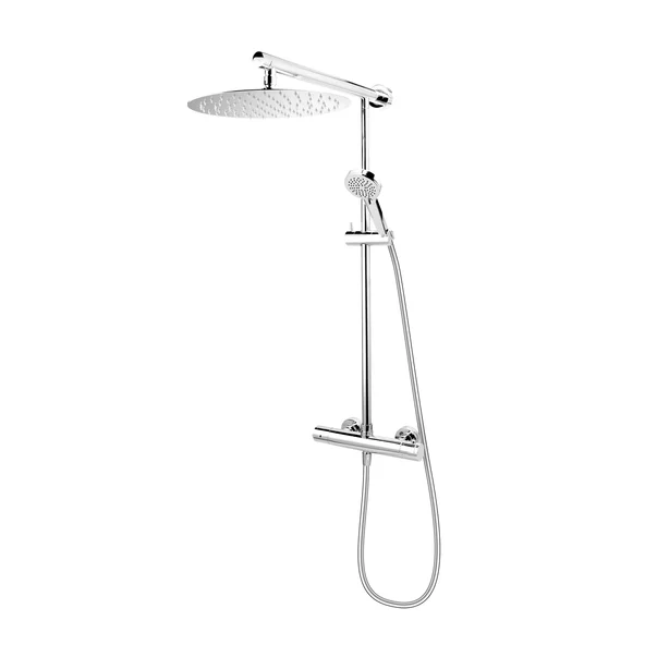 Pachet cabina de dus Ideal Standard Connect 2 crom 80x80 si coloana de dus FDesign Anima crom [3]