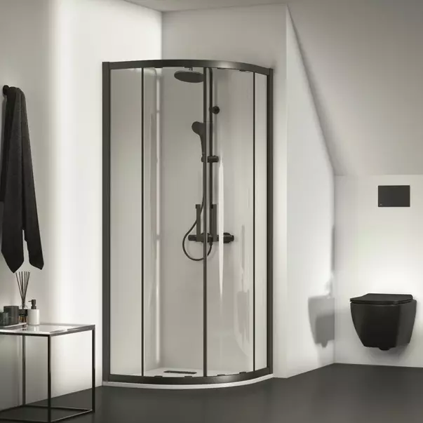 Cabina de dus semirotunda cu usi glisante 80x80 cm Ideal Standard Connect 2 [3]