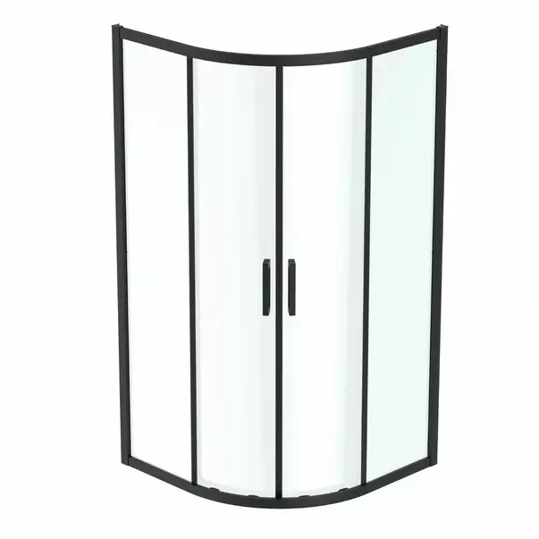Cabina de dus semirotunda cu usi glisante 100x100 cm negru mat Ideal Standard Connect 2 [2]