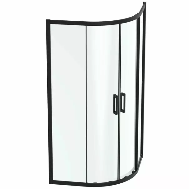 Cabina de dus semirotunda cu usi glisante 100x100 cm negru mat Ideal Standard Connect 2 [3]