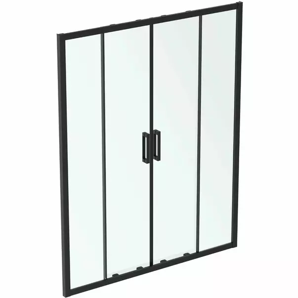 Usi culisante - Usa glisanta cu segment fix 160 cm negru mat Ideal Standard Connect 2