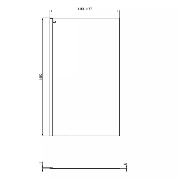 Perete lateral 120 cm negru mat Ideal Standard Connect 2 [4]