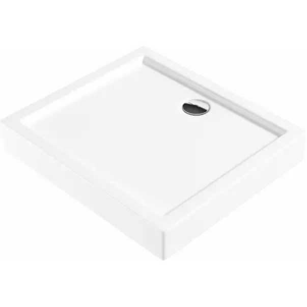 Cadita dus dreptunghiulara Deante Jasmin Plus alb 80x90 cm [1]