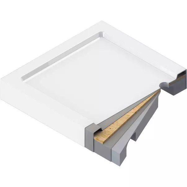 Cadita dus dreptunghiulara Deante Jasmin Plus alb 80x90 cm [3]