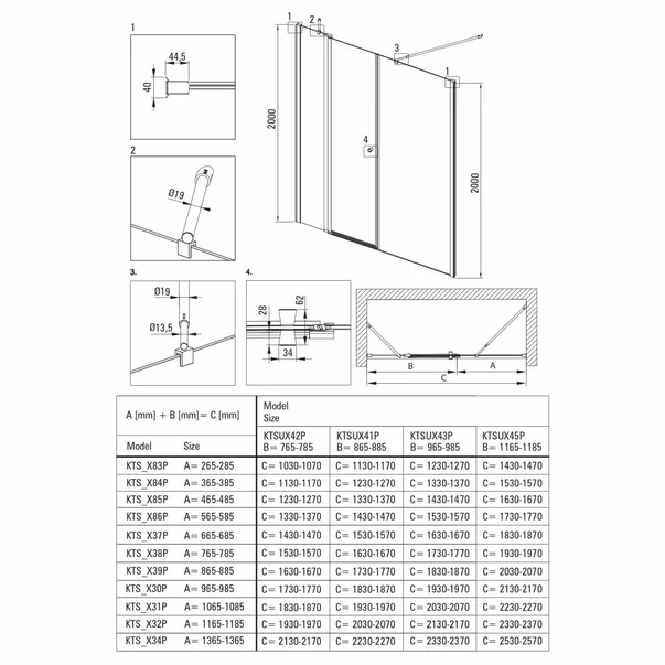 Usa de dus pivotanta Deante Kerria Plus 120 cm [2]