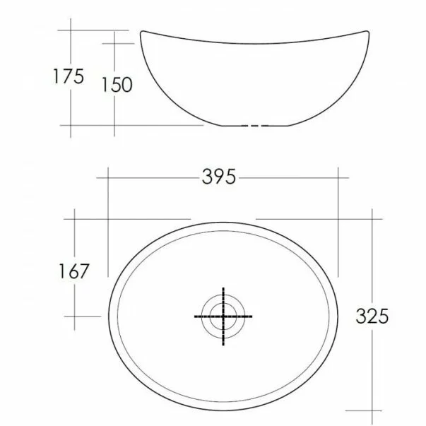 Lavoar pe blat Rak Ceramics Reema 39.5x32.5 cm [4]