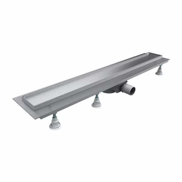 Set rigola pentru dus cu capac faiantabil Omnires Lowfix 60 cm argintiu [1]