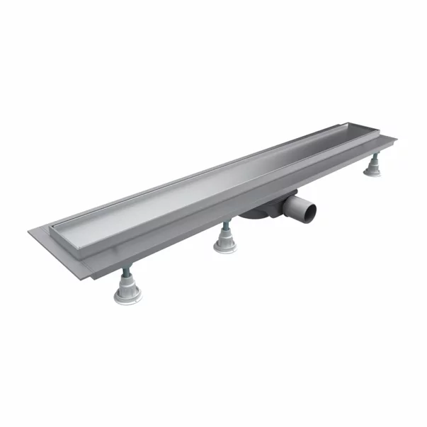Set rigola pentru dus cu capac faiantabil Omnires Lowfix 80 cm argintiu [1]