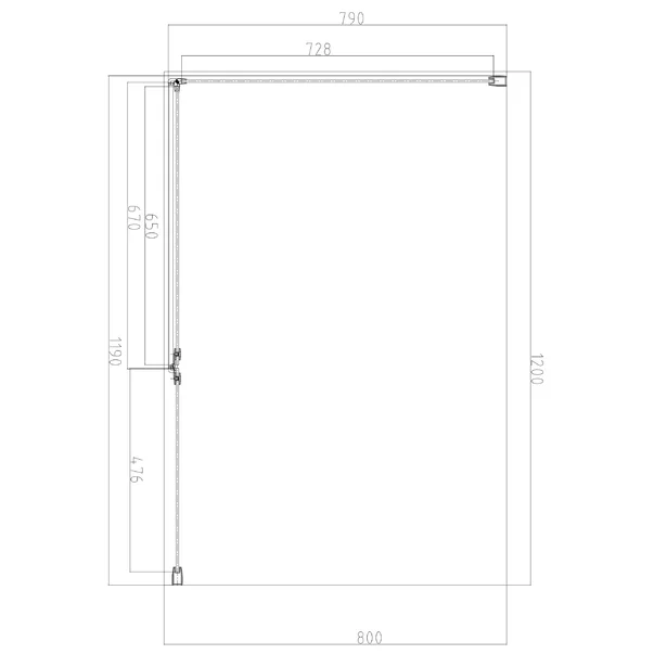 Cabina de dus dreptunghiulara cu usa cu balamale Omnires Manhattan negru mat/transparent 120x80 cm [4]