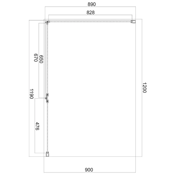 Cabina de dus dreptunghiulara cu usa cu balamale Omnires Manhattan negru mat/transparent 120x90 [4]