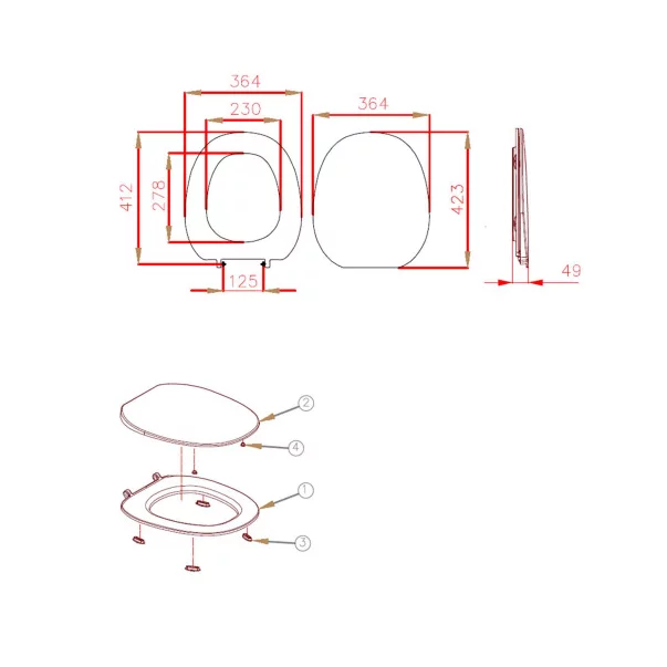 Capac wc softclose Rak Ceramics Morning [2]