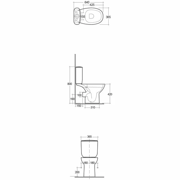 Set vas wc pe pardoseala cu rezervor si capac softclose Rimless Rak Ceramics Morning [3]