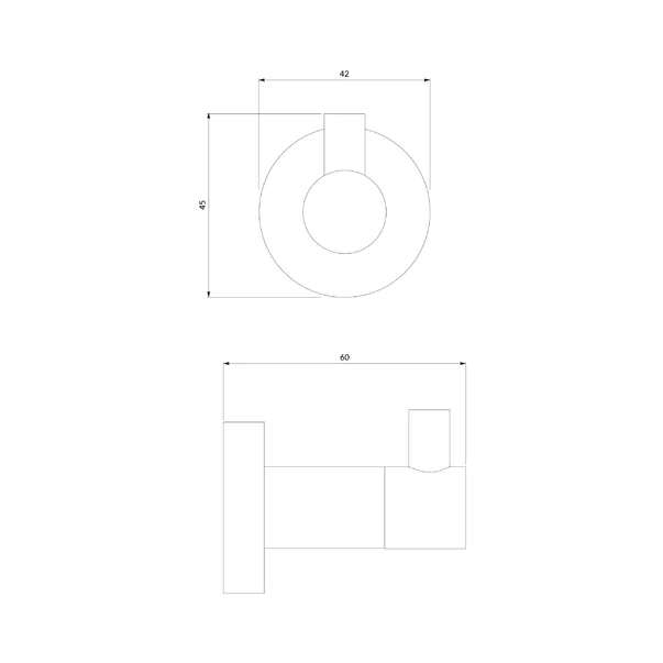 Cuier simplu Omnires Modern Project auriu periat [3]