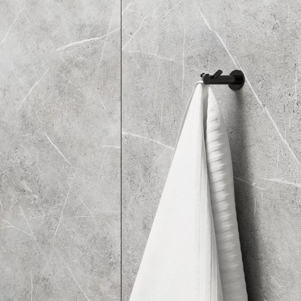 Accesorii baie - Cuier dublu Omnires Modern Project negru mat