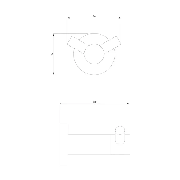 Cuier dublu Omnires Modern Project negru mat [3]
