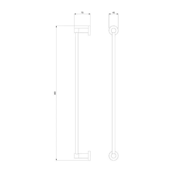Bara portprosop Omnires Modern Project cupru periat 60 cm [3]