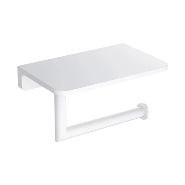 Accesorii baie - Suport hartie igienica cu raft Omnires Modern Project finisaj alb mat