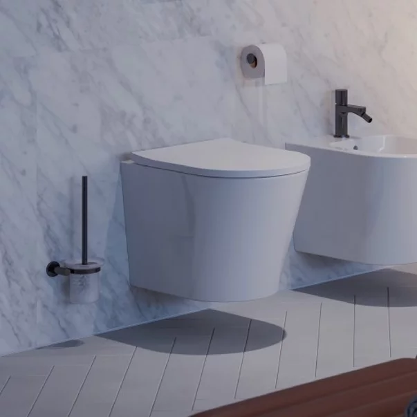 Perie WC Omnires Modern Project antracit si sticla mata [1]