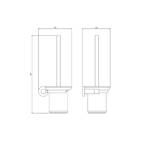 Perie WC Omnires Modern Project antracit si sticla mata [3]