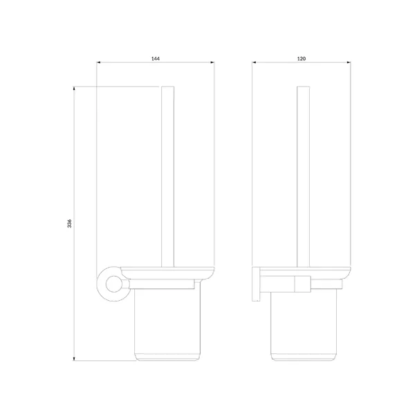 Perie WC Omnires Modern Project auriu periat [3]