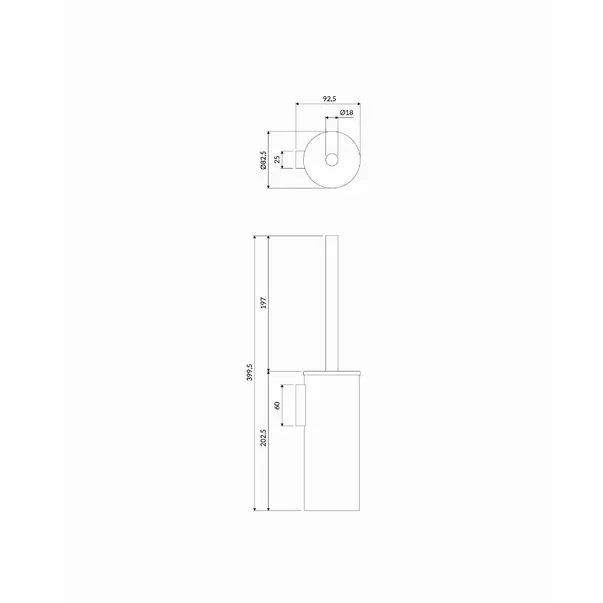 Perie WC Omnires Modern Project grafit periat [2]