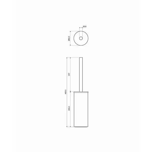Perie WC Omnires Modern Project negru [2]