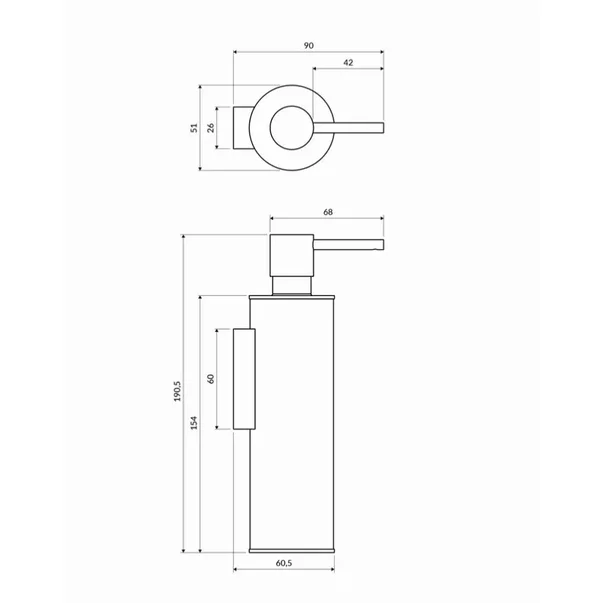 Dozator sapun Omnires Modern Project grafit [2]
