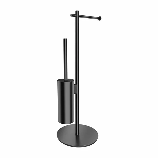 Suport hartie freestanding cu spatiu pentru perie antracit Omnires Modern Project [1]