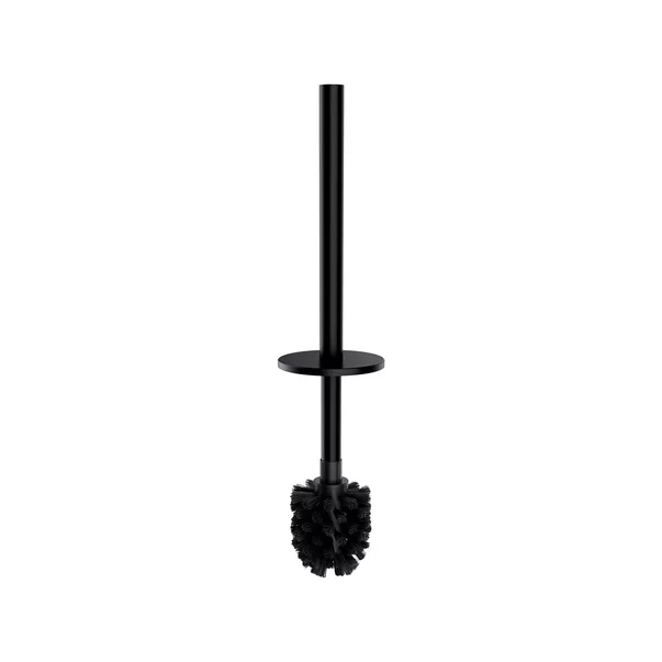 Suport hartie freestanding Omnires Modern Project cu spatiu pentru perie si raft finisaj negru mat [3]
