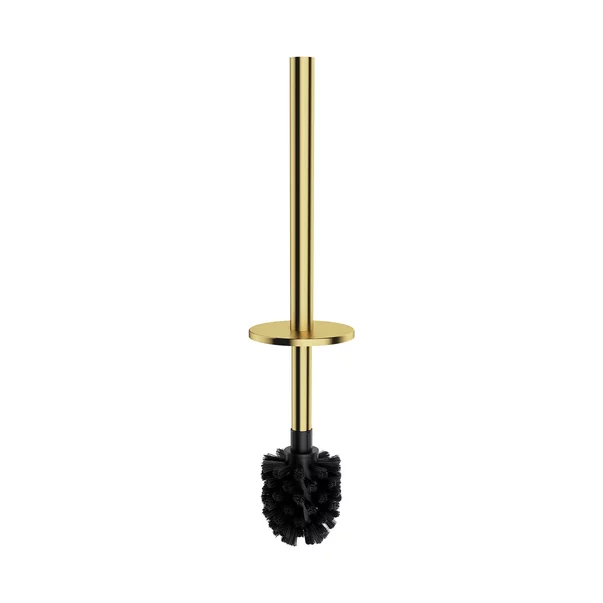 Suport hartie freestanding Omnires Modern Project cu spatiu pentru perie si raft finisaj alama periata [1]