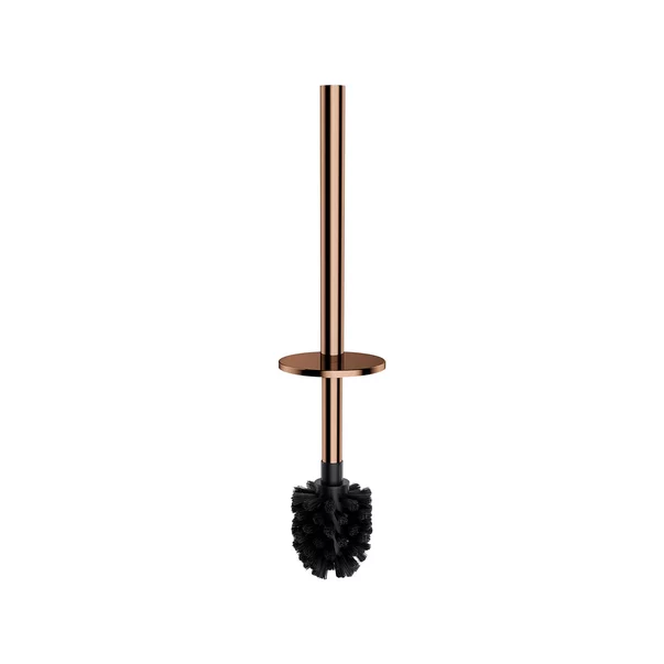 Suport hartie freestanding Omnires Modern Project cu spatiu pentru perie si raft finisaj cupru lucios [3]