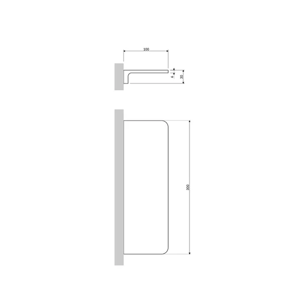 Etajera alama Omnires Modern Project auriu periat 30x10 cm [1]