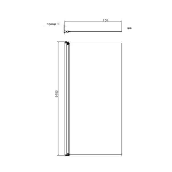 Paravan de cada Omnires Kenton transparent 70x140 cm [4]