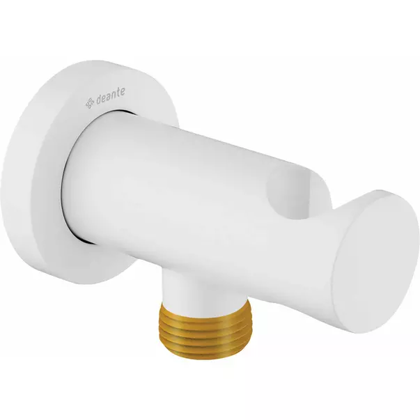 Conector furtun Deante Cascada alb cu suport dus [1]