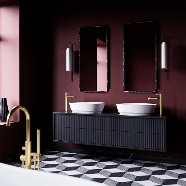 Lavoare pe blat - Lavoar pe blat Omnires Neo M+ alb mat