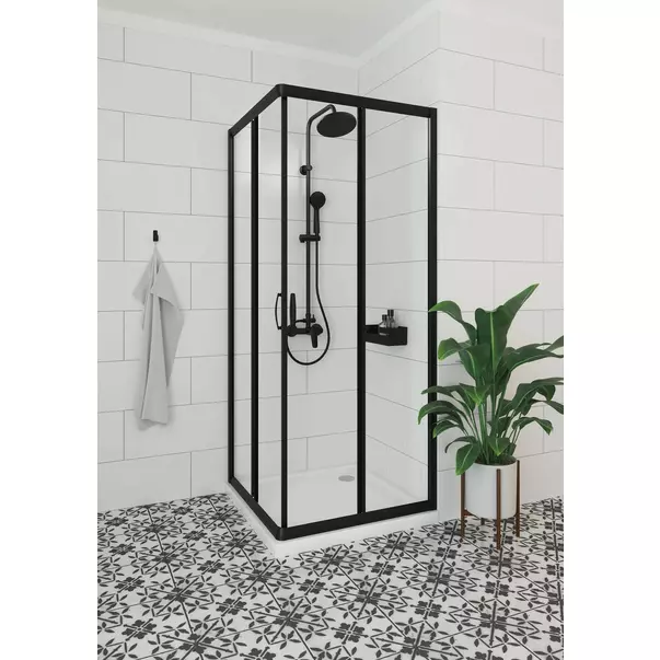 Coloana de dus cu baterie monocomanda negru Deante Boro [2]