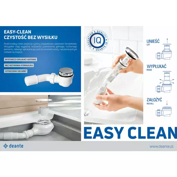 Sifon de baie Deante Easy-Clean crom/alb pentru chiuveta [3]